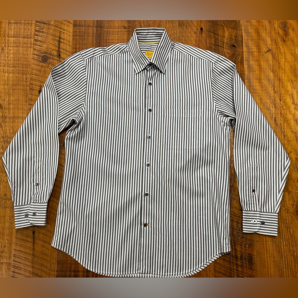 Robert Talbott Carmel Striped Long Sleeve Button Down Shirt Size Medium